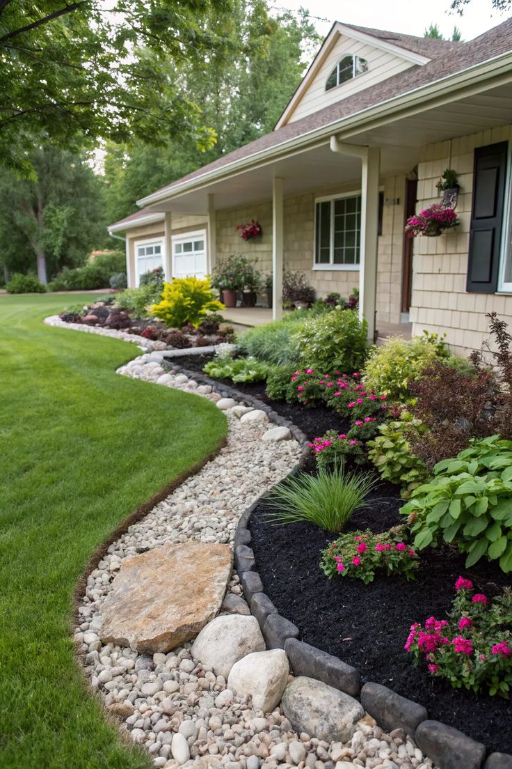 Ranch Style Front Yard Design Inspiration: Cultivating Curb Appeal with Timeless Charm